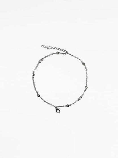 Silver Rectangle Link Chain Bracelet