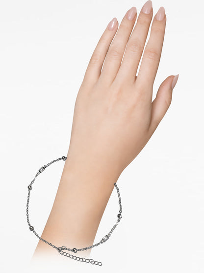 Silver Rectangle Link Chain Bracelet