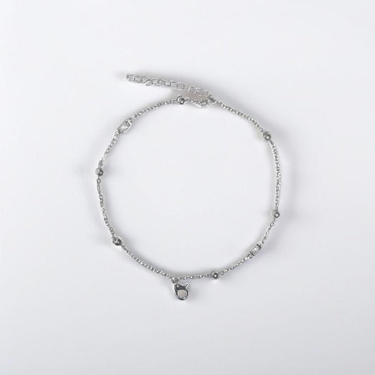 Silver Rectangle Link Chain Bracelet