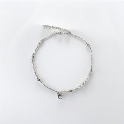 Silver Rectangle Link Chain Bracelet