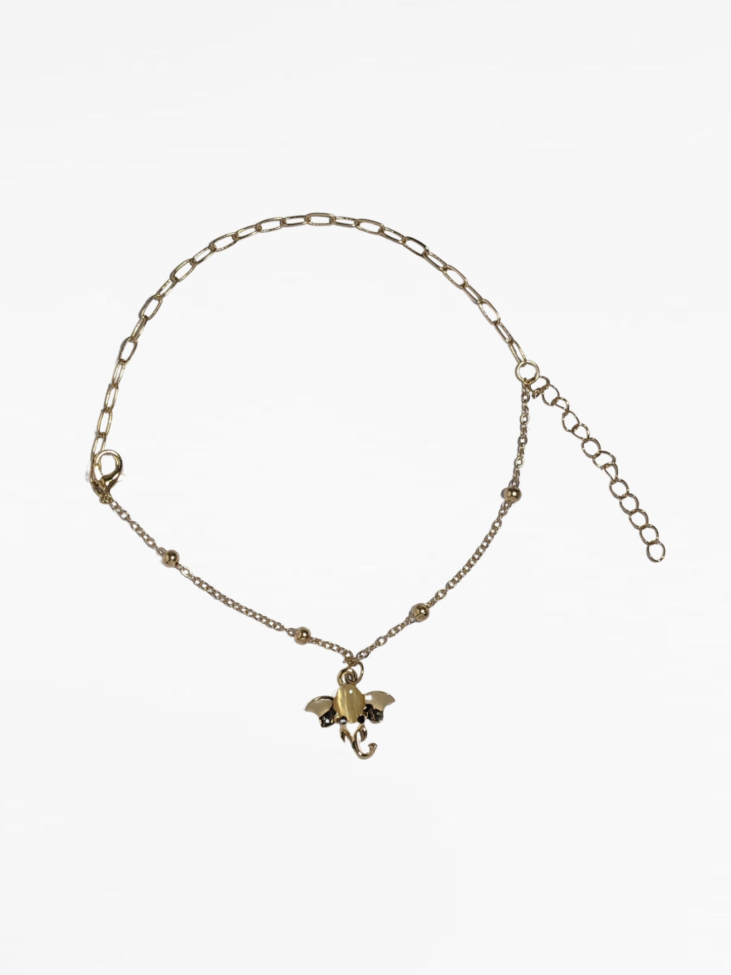 Gold Elephant Charm Chain Link Bracelet