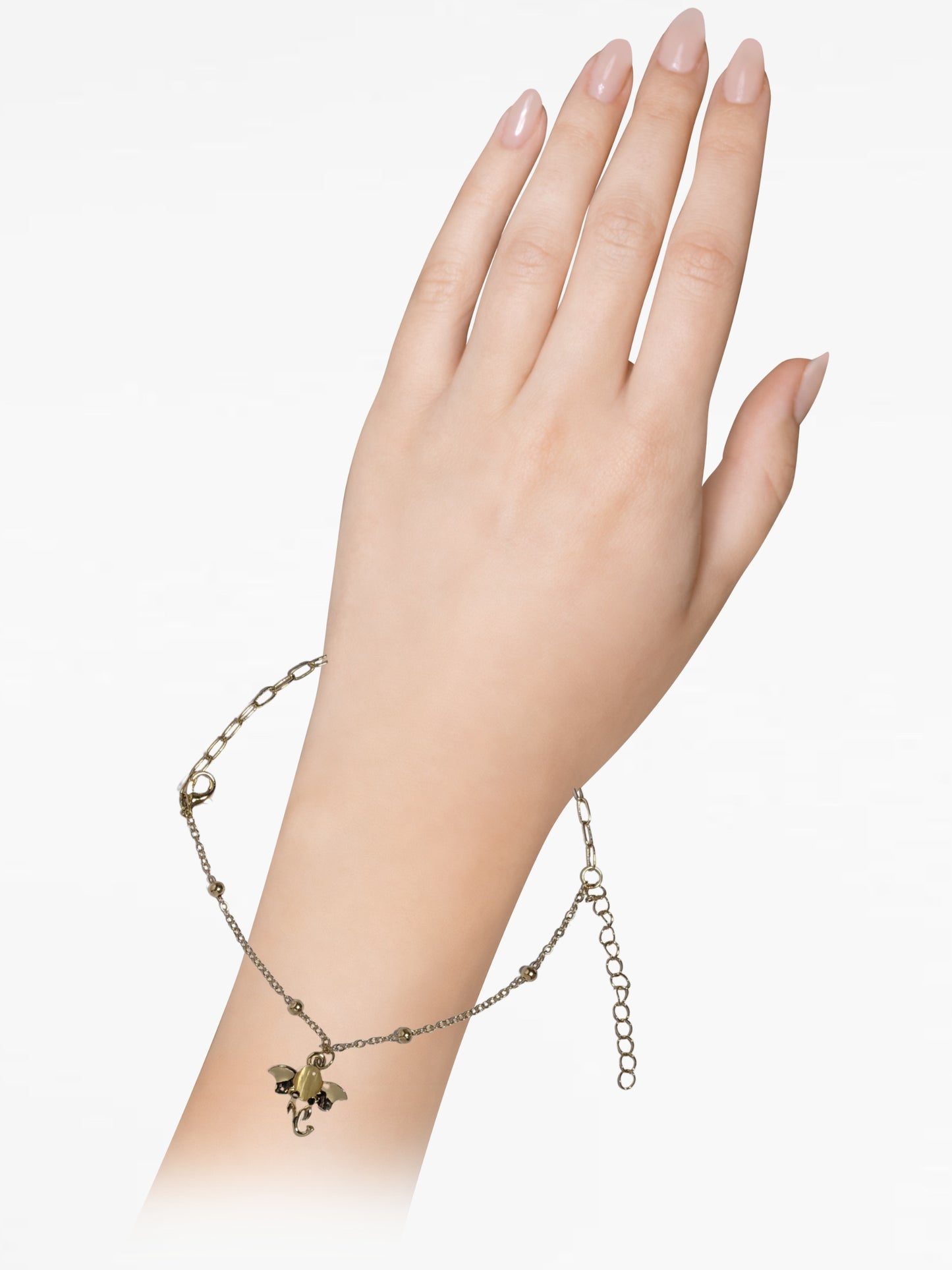 Gold Elephant Charm Chain Link Bracelet