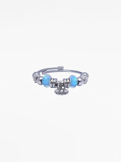 Silver Blue Eye Multi Charm Bracelet