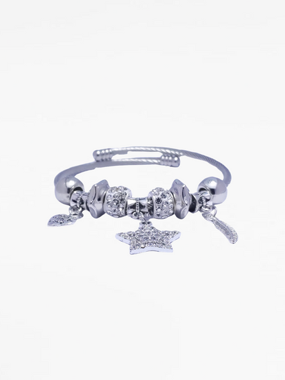 Silver Star Multi Charm Bracelet