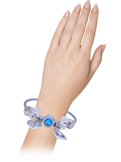 Silver Blue Jewel Grandma Multi Charm Bracelet