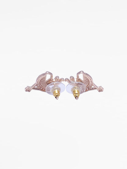 Gold Ballet Silhouette Dancer Drop Earrings