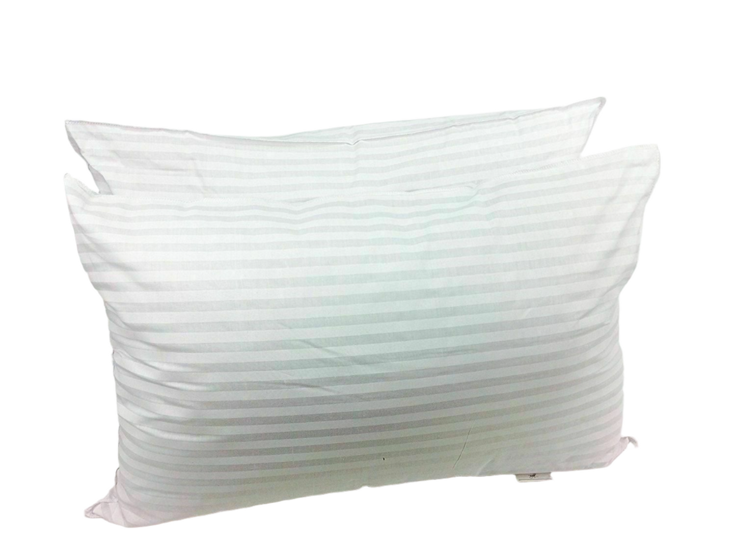 Twin Pack Hotel Quality Stripe Luxury Bounce Back Pillows