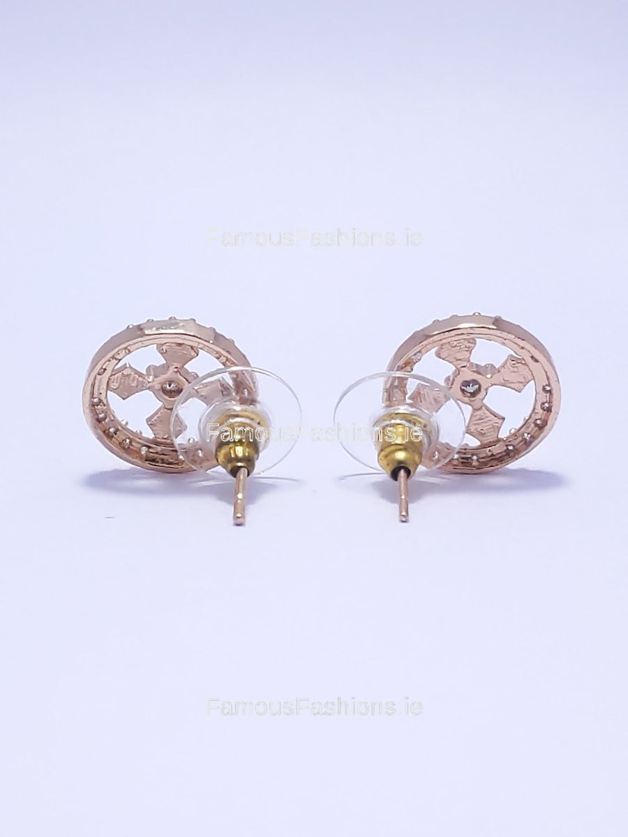 Gold Diamond Stud Earrings