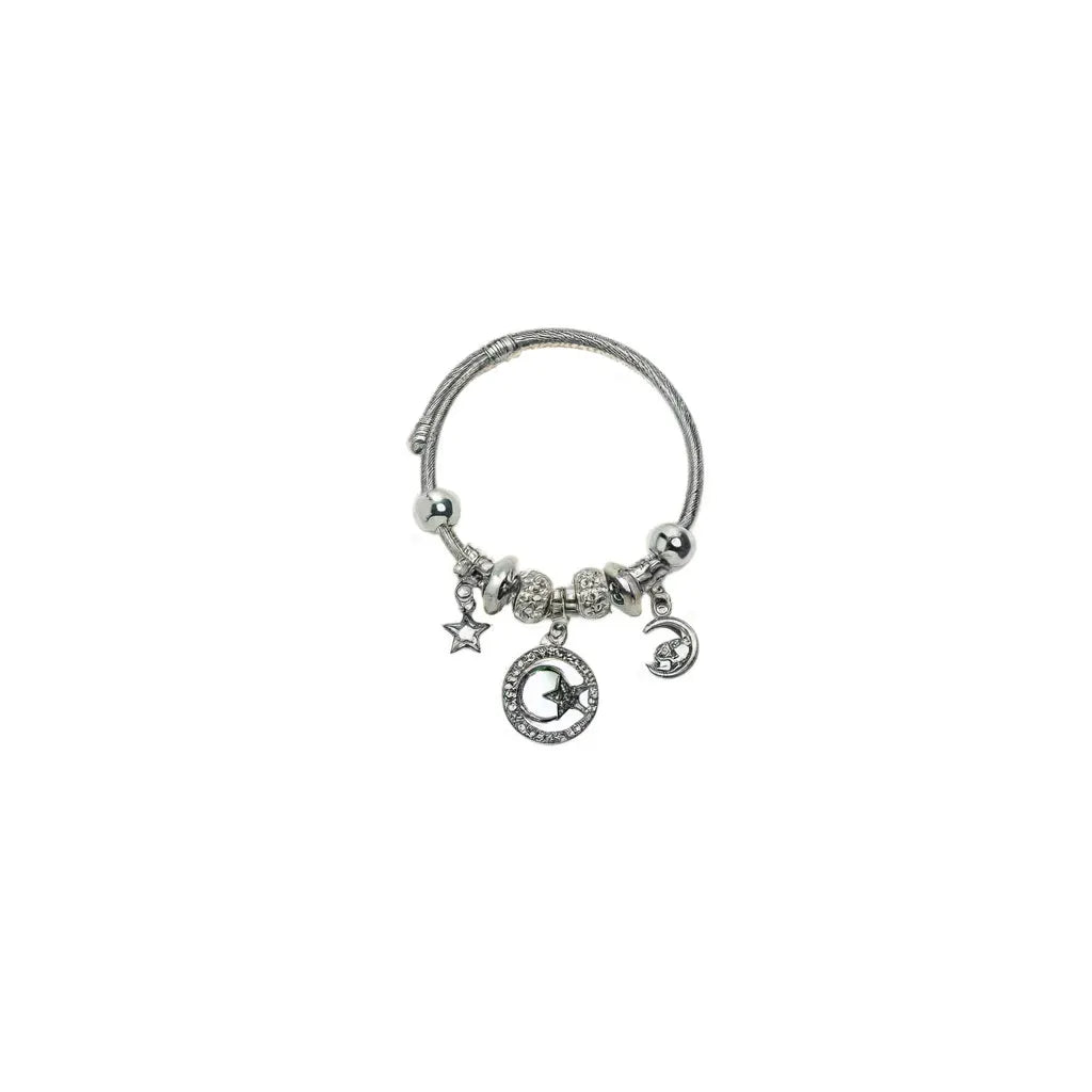 Silver Star Multi Charm Bracelet