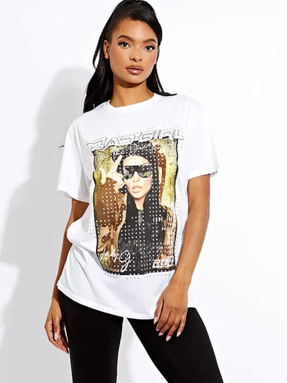 White Bad Girl Graphic T-Shirt