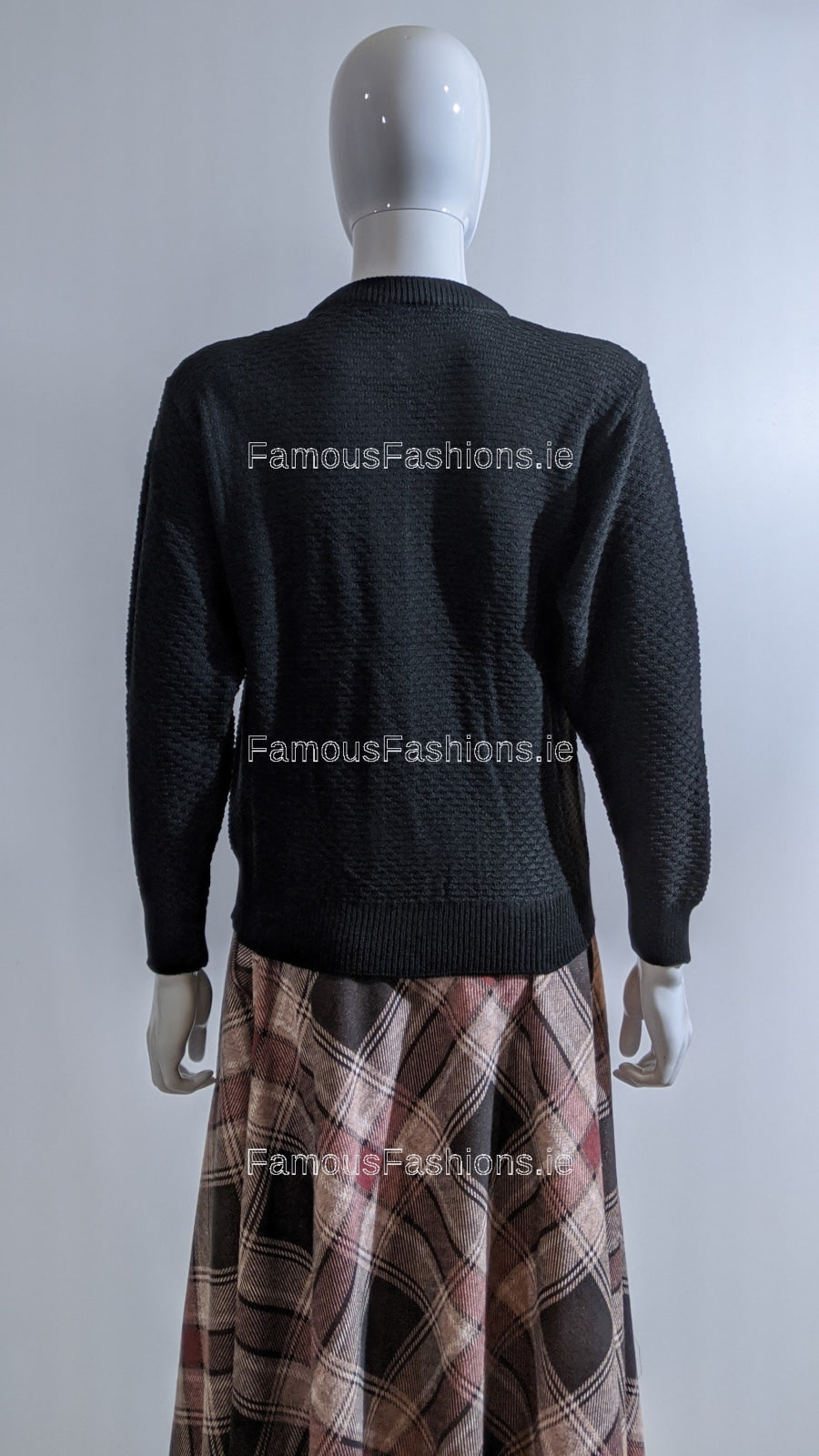 Black Button Up Design Cardigan