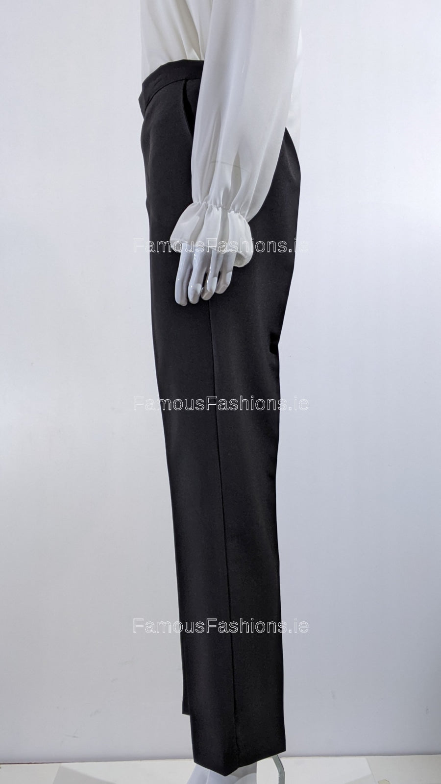 Black Slim Leg Comfortable Elasticated Trouser