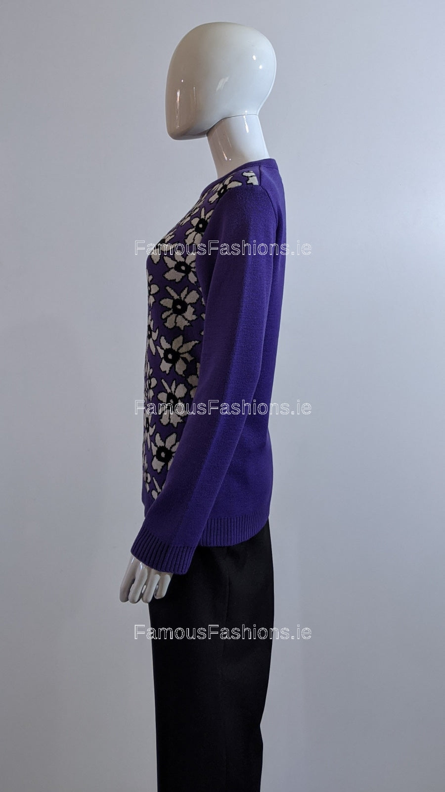 Purple Flower Print Jumper