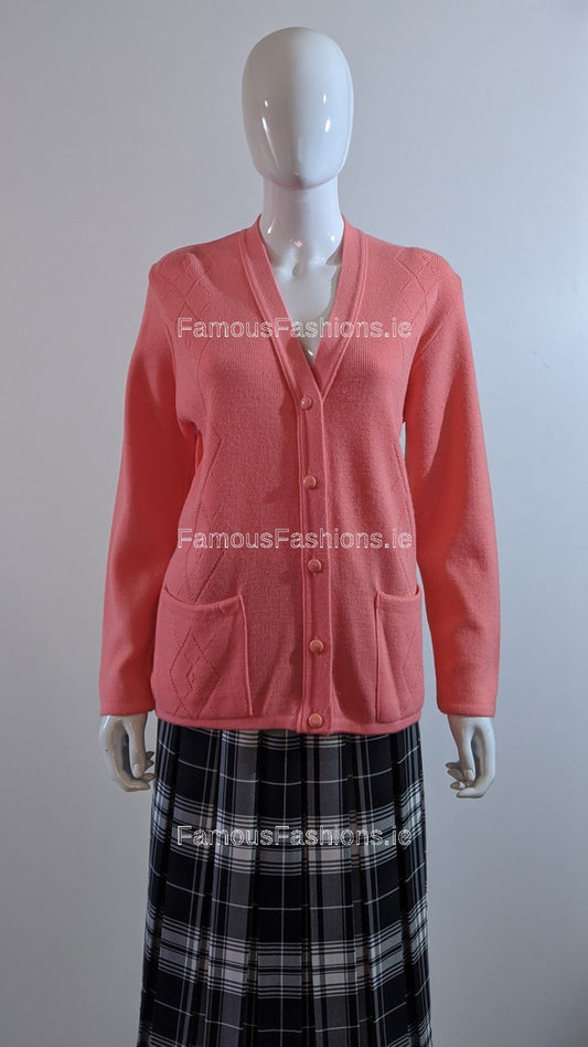 Coral Two Pocket Cardigan