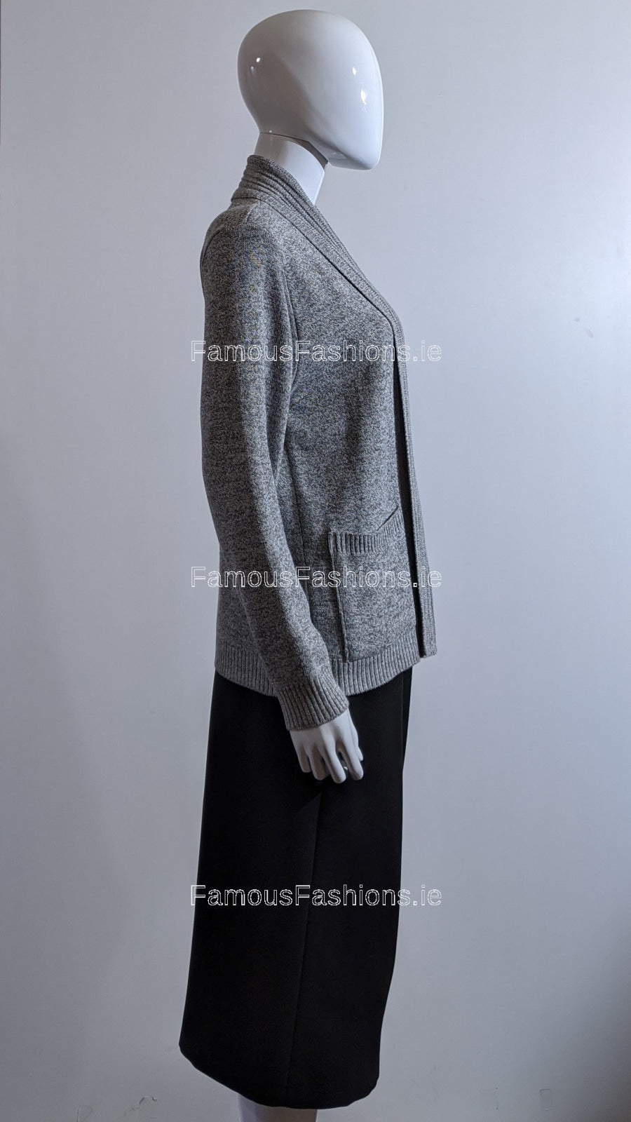 Grey Stripe Twinset Jumper