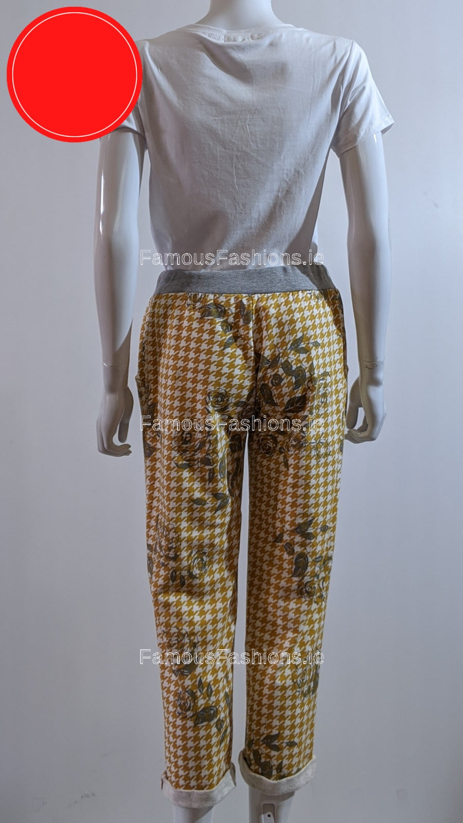 Mustard Printed Trouser