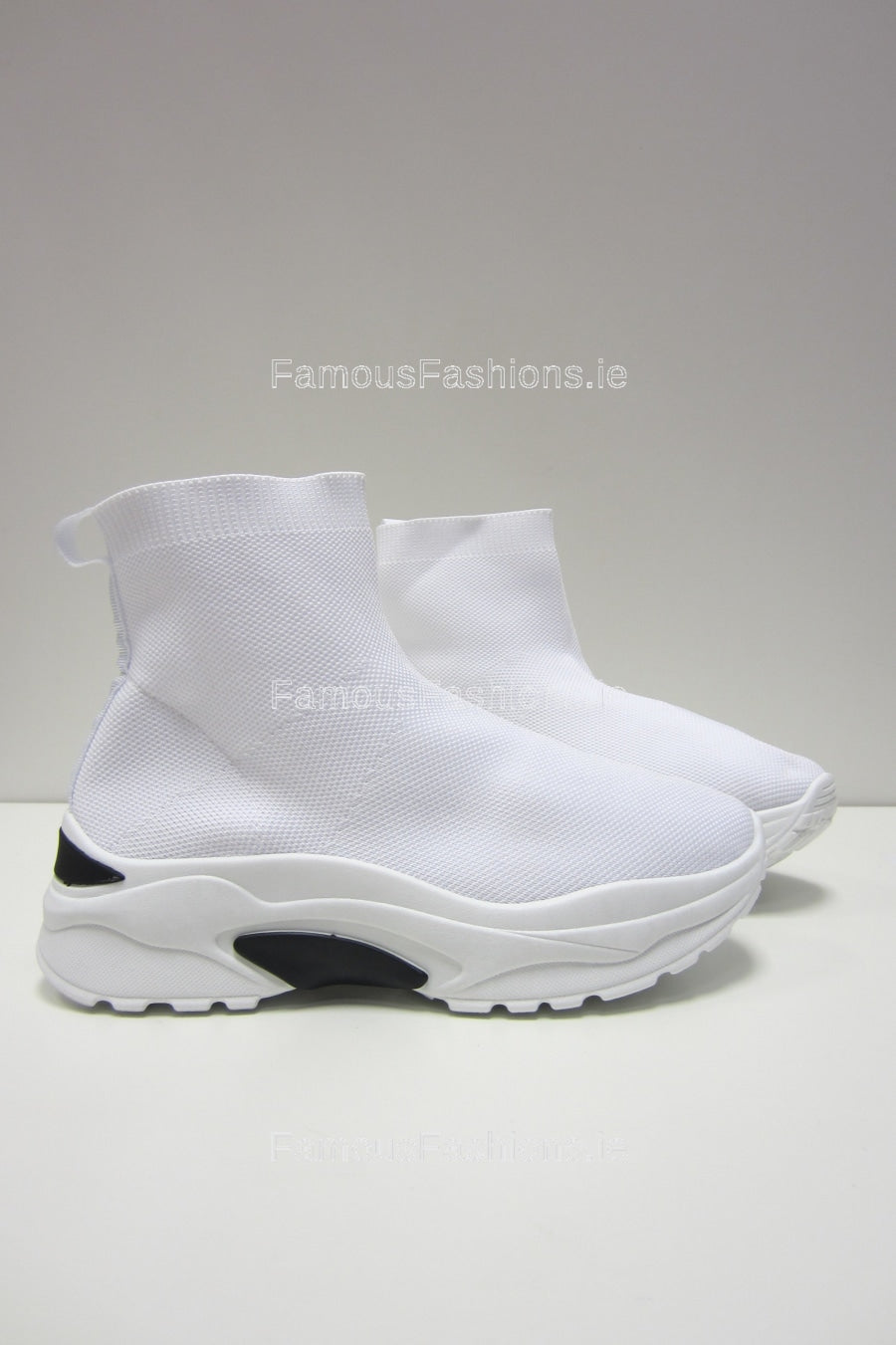 White Chunky Sole Sock Runner