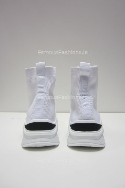 White Chunky Sole Sock Runner