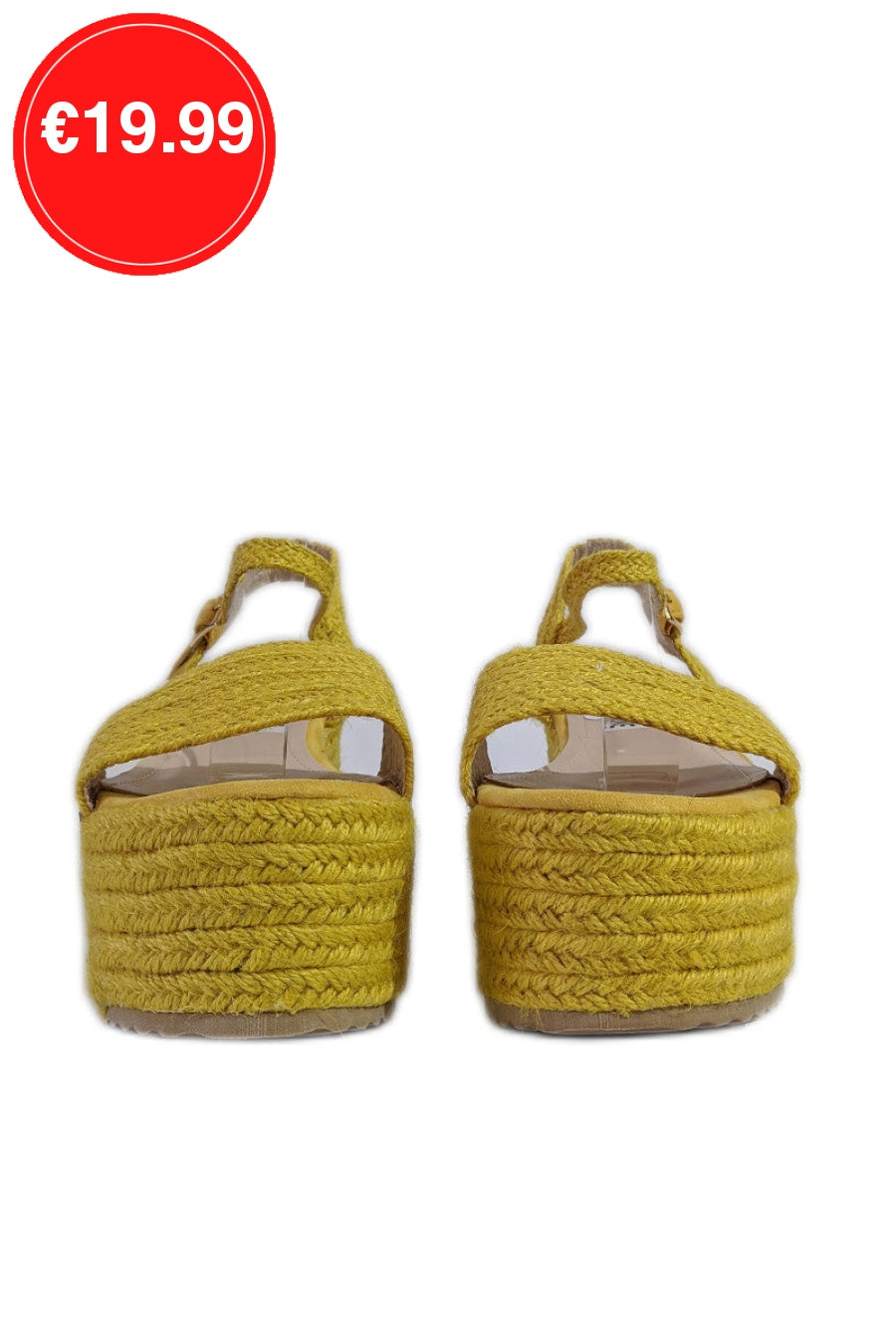 Mustard Platform Braided Espadrille Sandals