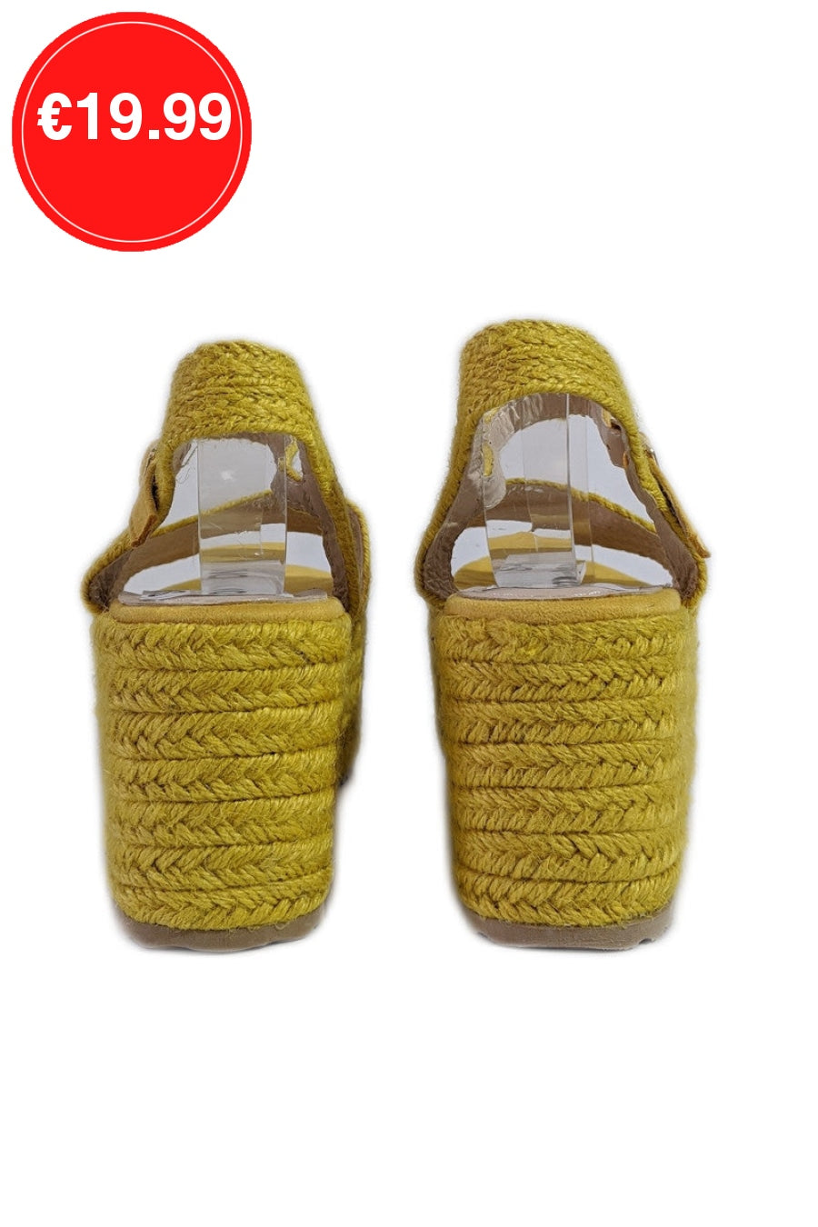 Mustard Platform Braided Espadrille Sandals