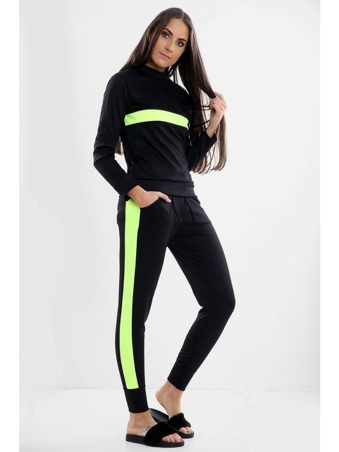 Neon Green Stripe Tracksuit