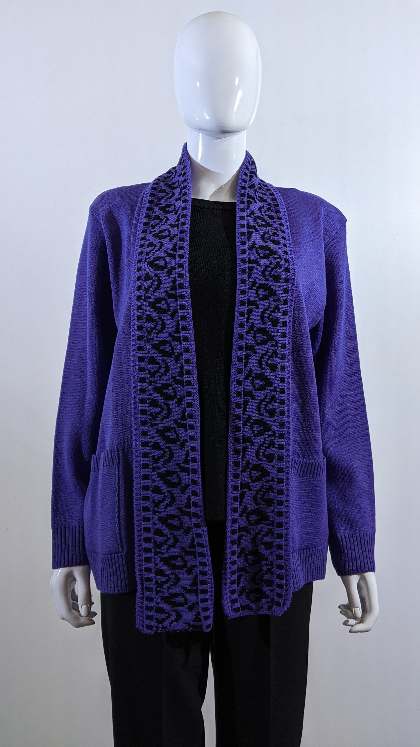 Purple Leopard Design Twinset Jumper