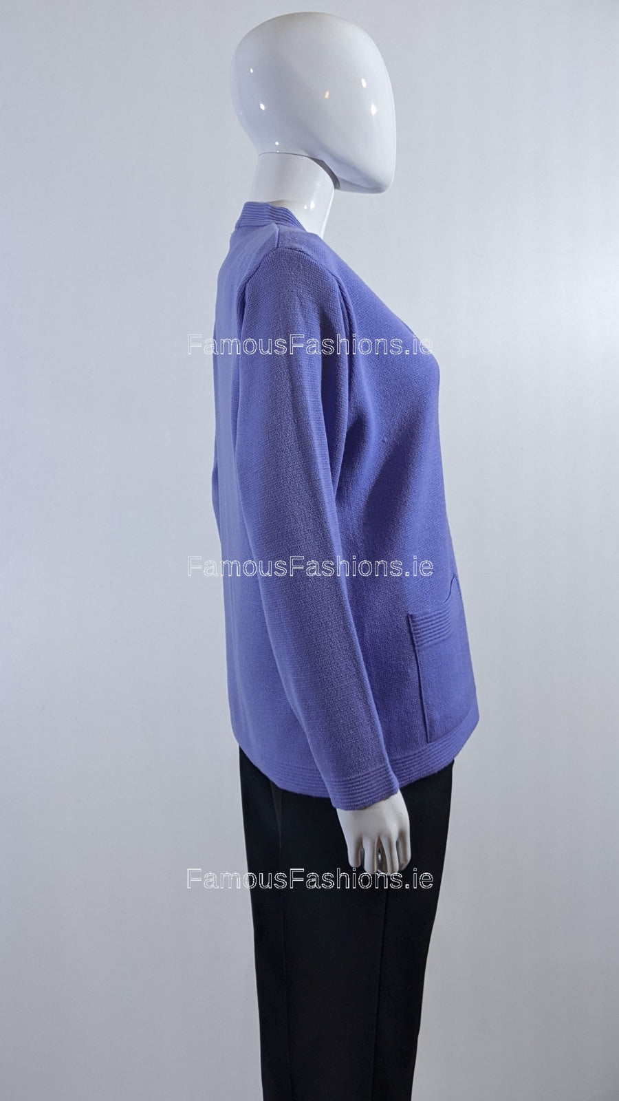 Lilac V-Neck Button Pocket Cardigan