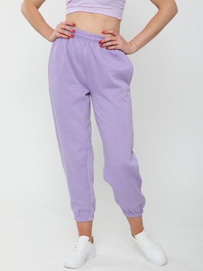 Lilac Oversized Fleece Joggers