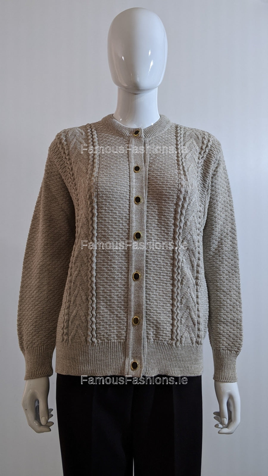 Stone Button Up Design Cardigan