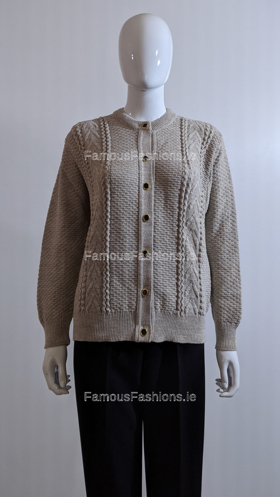 Stone Button Up Design Cardigan