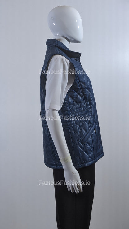 Teal Diamond Quilted Waistcoat with Zipped Pockets