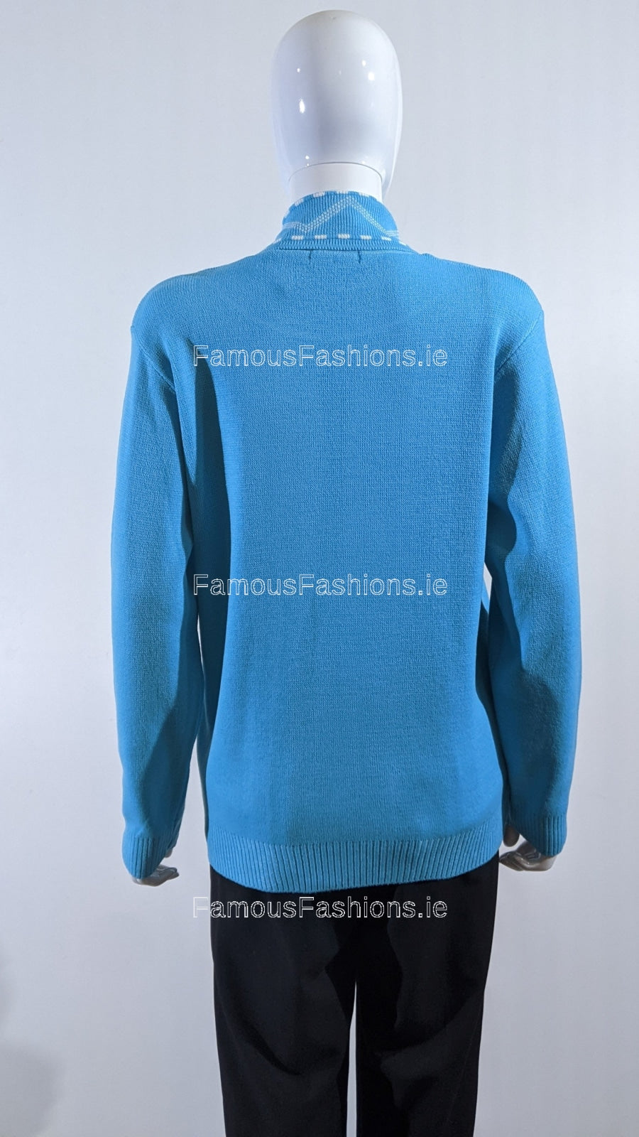 Turquoise Stitched Design Pattern Twinset Jumper