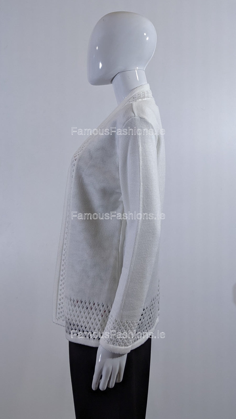 White Pattern Twinset Jumper